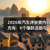 2026年汽车评测类内容方向：6个爆款选题与实测方法一文打透（图3）