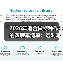 2026年适合做特种作业的改装车清单：选对车，效率翻倍（图4）