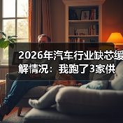 2026年汽车行业缺芯缓解情况:我跑了3家供应链后看到的真相(图1) 2026年汽车行业缺芯缓解情况:我跑了3家供应链后看到的真相(图1)