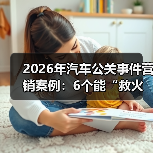 2026年汽车公关事件营销案例：6个能“救火”也能“爆红”的打法（图1）