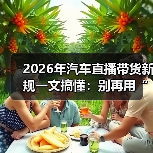 2026年汽车直播带货新规一文搞懂：别再用“激情”赌合规了（图3）