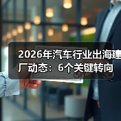 2026年汽车行业出海建厂动态：6个关键转向与落地打法（图4）