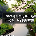 2026年汽车行业出海建厂动态：6个信号看懂谁在加速、谁在撤退（图1）