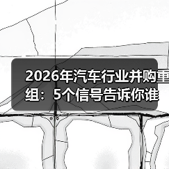 2026年汽车行业并购重组:5个信号告诉你谁会被买走、谁会翻身(图3) 2026年汽车行业并购重组:5个信号告诉你谁会被买走、谁会翻身(图3)
