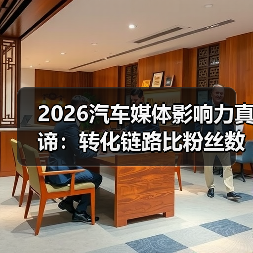 2026汽车媒体影响力真谛：转化链路比粉丝数更重要