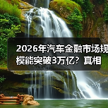 2026年汽车金融市场规模能突破3万亿？真相与机会全解析（图2）