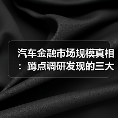汽车金融市场规模真相:蹲点调研发现的三大增长引擎(图3) 汽车金融市场规模真相:蹲点调研发现的三大增长引擎(图3)