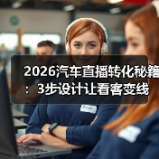 2026汽车直播转化秘籍:3步设计让看客变线索(图2) 2026汽车直播转化秘籍:3步设计让看客变线索(图2)